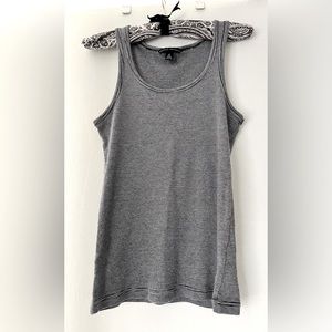 Banana Republic black and white micro striped tank
